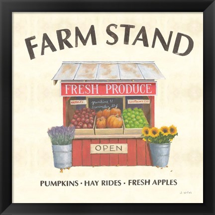 Framed Heartland Harvest Moments II Farm Stand Print