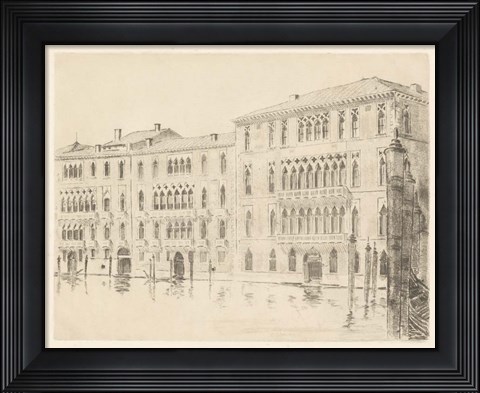 Framed Venice Etching Print