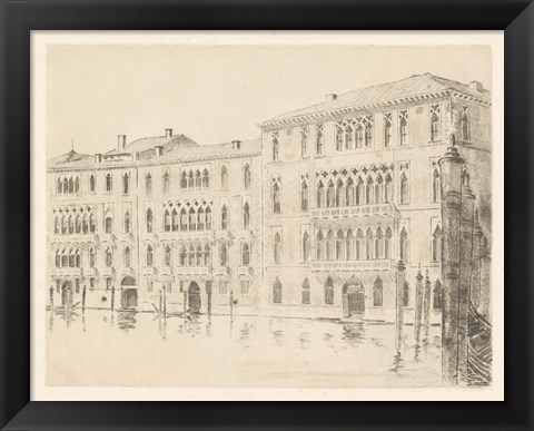 Framed Venice Etching Print