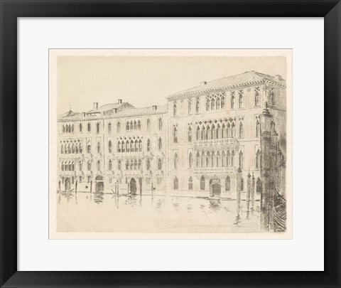 Framed Venice Etching Print