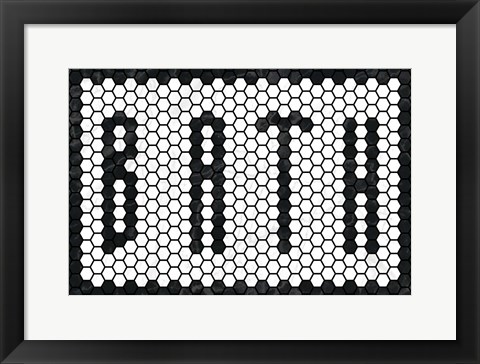 Framed Bath Tiles Print