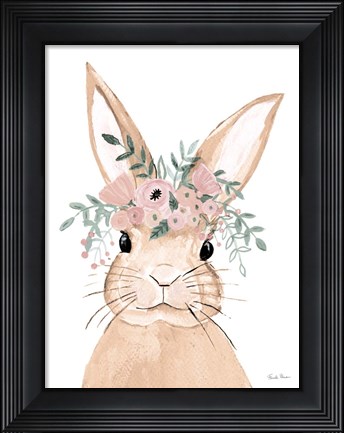 Framed Sweet Rabbit Brown Print