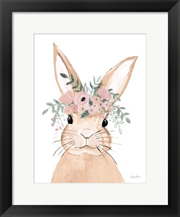 Framed Sweet Rabbit Brown Print