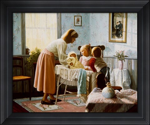 Framed Christening Morning Print