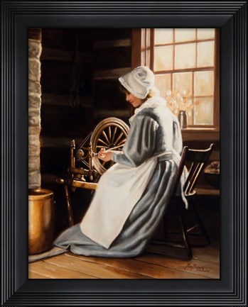 Framed Spinning Wheel Print