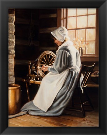 Framed Spinning Wheel Print