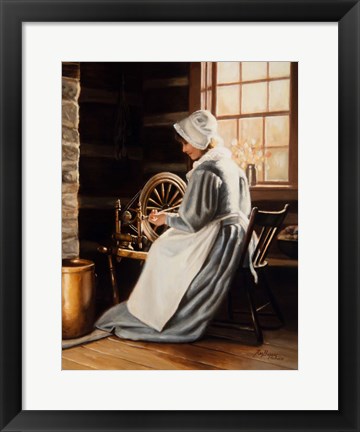 Framed Spinning Wheel Print