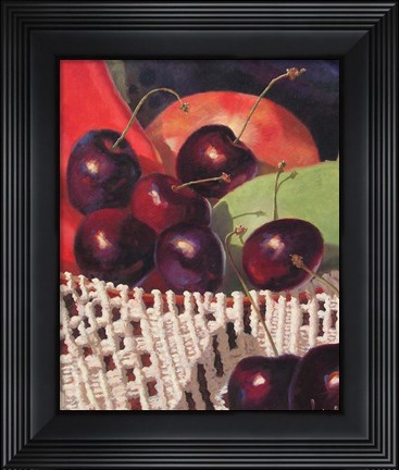 Framed Cherry Basket Print