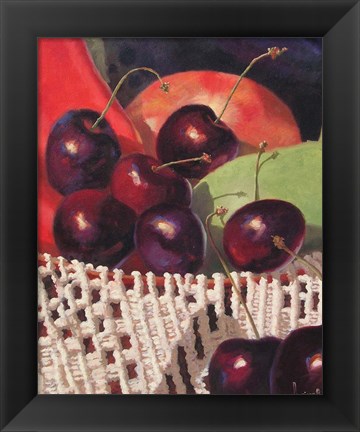 Framed Cherry Basket Print