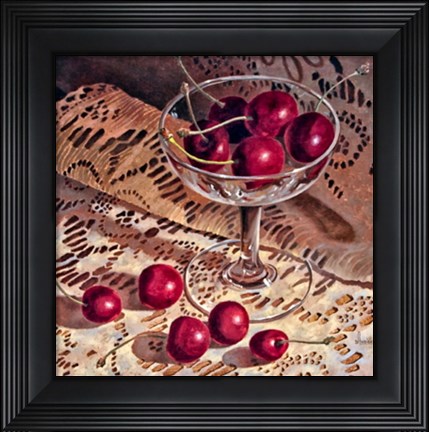 Framed Cherry Champagne Print