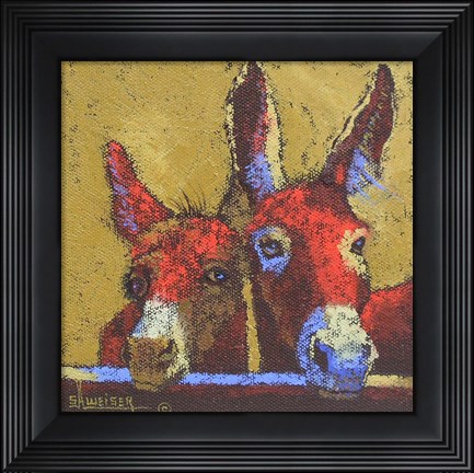 Framed Donkeys Print