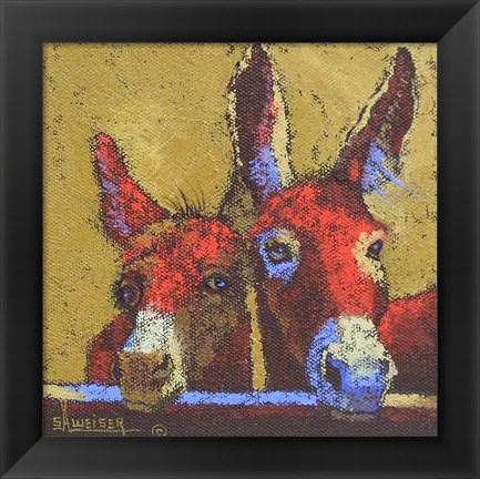 Framed Donkeys Print