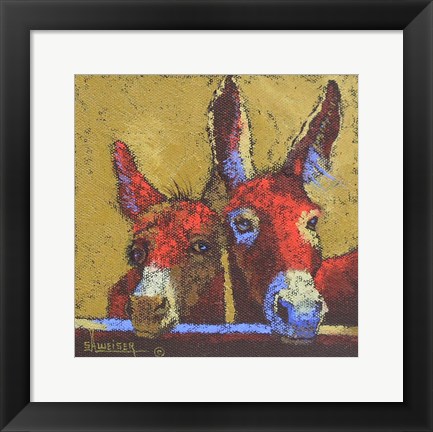 Framed Donkeys Print