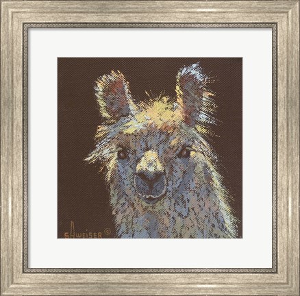 Framed Llama 1 Print