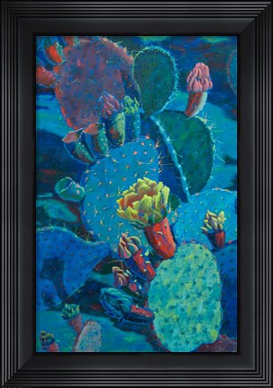 Framed Prickly Pear Night Print
