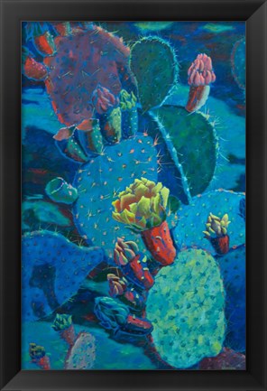 Framed Prickly Pear Night Print