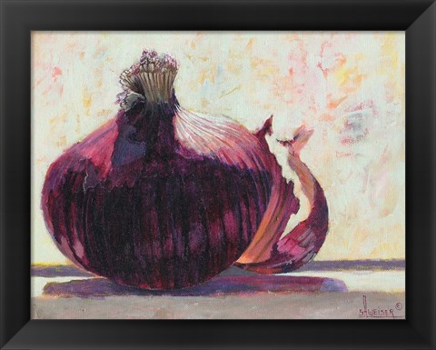 Framed Red Onion 1 Print