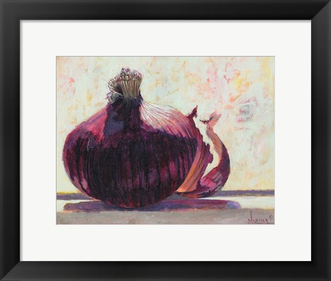 Framed Red Onion 1 Print