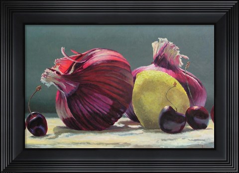 Framed Red Onion Print