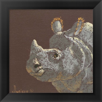 Framed Rhino Print