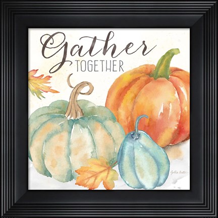 Framed Pumpkin Patch Sentiment II-Grateful Print