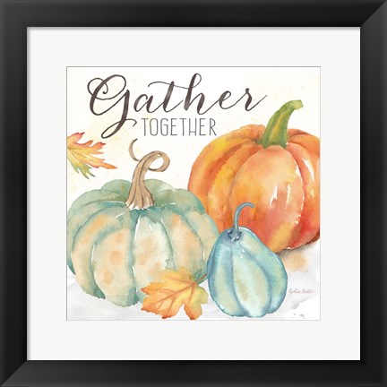 Framed Pumpkin Patch Sentiment II-Grateful Print