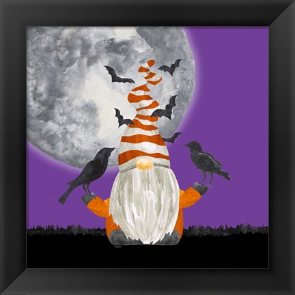 Framed Gnomes of Halloween II-Bats Print