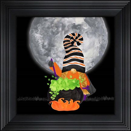 Framed Gnomes of Halloween IV-Cauldron Print