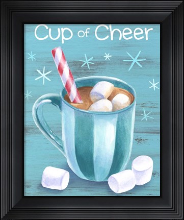 Framed Peppermint Cocoa I-Cup of Cheer Print