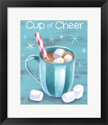 Framed Peppermint Cocoa I-Cup of Cheer Print