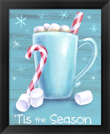 Framed Peppermint Cocoa II-Tis the Season Print