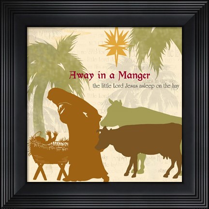 Framed Away in a Manger Print