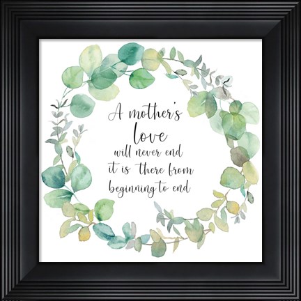 Framed Mother&#39;s Day Eucalyptus I-Mother&#39;s Love Print