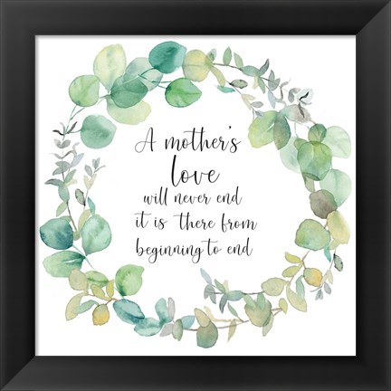 Framed Mother&#39;s Day Eucalyptus I-Mother&#39;s Love Print