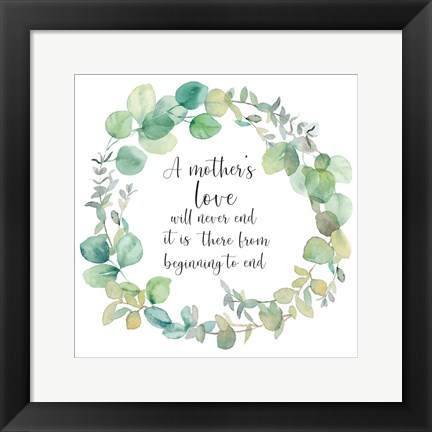 Framed Mother&#39;s Day Eucalyptus I-Mother&#39;s Love Print