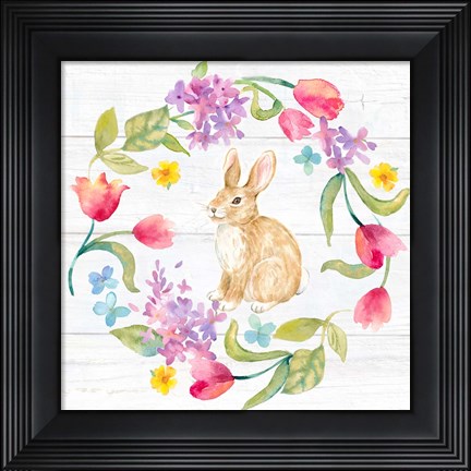 Framed Hello Easter Wreath Print