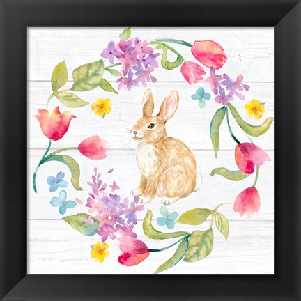 Framed Hello Easter Wreath Print