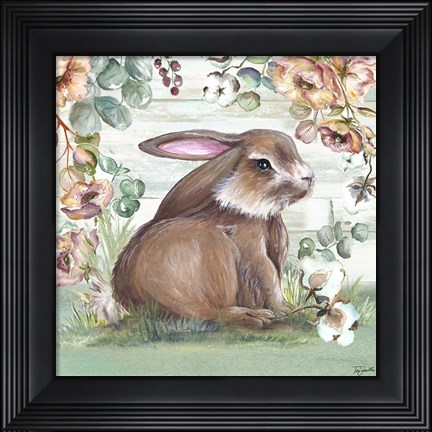 Framed Farmhouse Bunny I Print