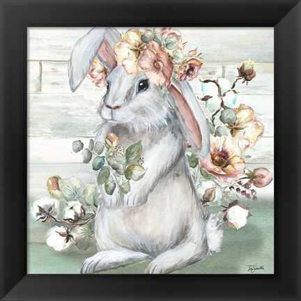 Framed Farmhouse Bunny II Print