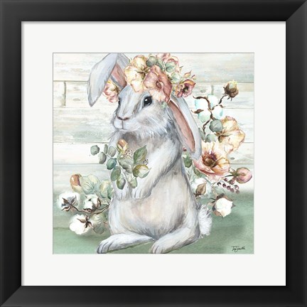 Framed Farmhouse Bunny II Print