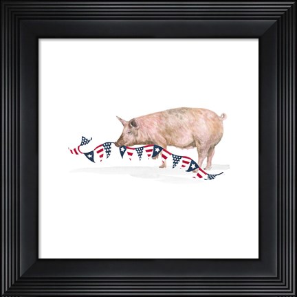 Framed All American Farmhouse on White V Print