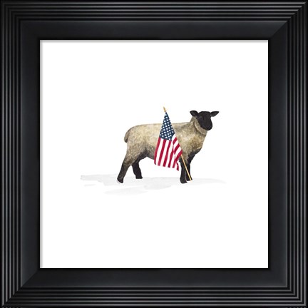 Framed All American Farmhouse on White VI Print