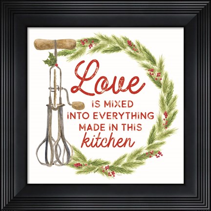 Framed Home Cooked Christmas I-Love Print