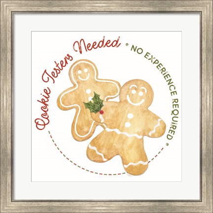 Framed Home Cooked Christmas III-Cookie Testers Print