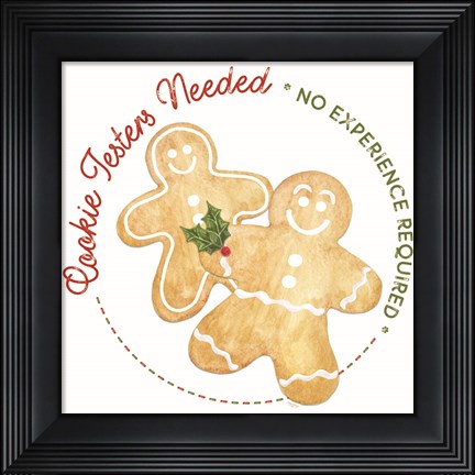 Framed Home Cooked Christmas III-Cookie Testers Print