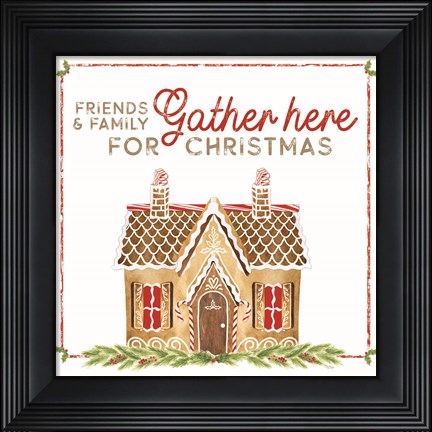 Framed Home Cooked Christmas VI-Gather Here Print