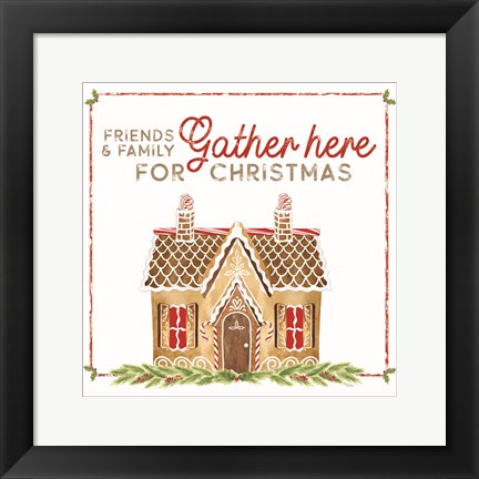 Framed Home Cooked Christmas VI-Gather Here Print