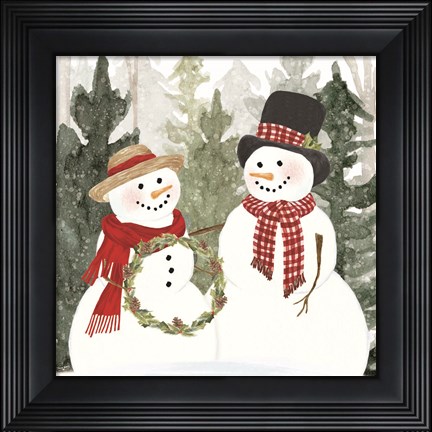 Framed Christmas in the Woods II Print