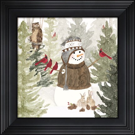 Framed Christmas in the Woods III Print