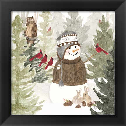 Framed Christmas in the Woods III Print